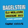Badge bleu ciel « Élu meilleure enseigne 2022, catégorie sandwicherie » (Capital / Statista)